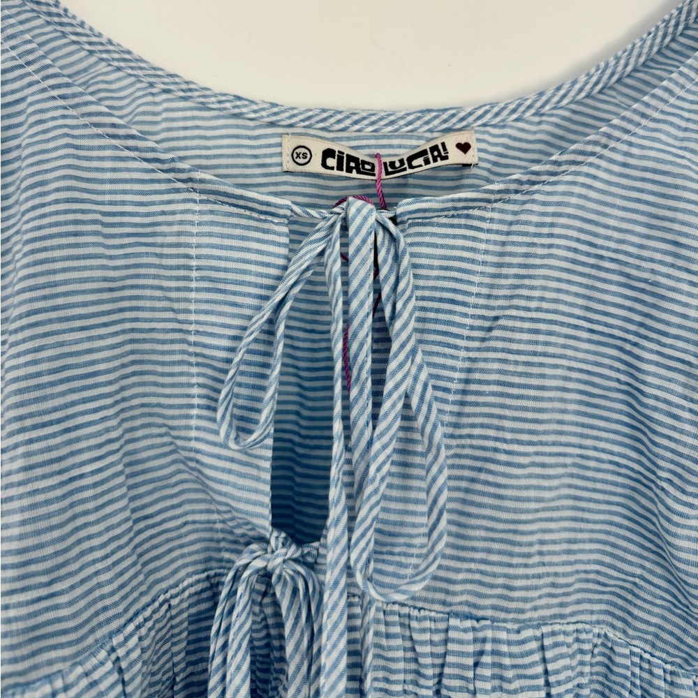Ciao Lucia XS Benedetta Top Baby Blue Sustainable Stripe - Picture 9 of 12